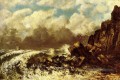 Marine A Etretat Réaliste peintre Gustave Courbet
